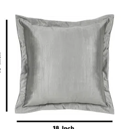 THE CONVERSION Grey Set of 2 Square Cushion Covers image 5