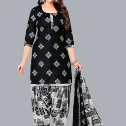 Simmu Floral Printed Pure Cotton Unstitched Dress Material-picture-41
