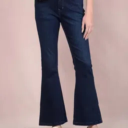 ADBUCKS Women Bootcut High-Rise Low Distress Light Fade Stretchable Jeans-image-69