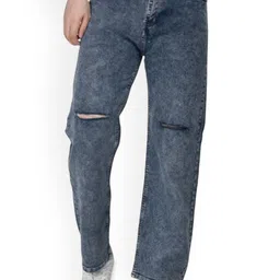 MAAHIT Men Regular Fit Mid-Rise Low Distress Stretchable Jeans-picture-57