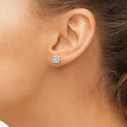 Sparkles Lab Grown Diamond 1 Ct IGI Certified 4 Prong Round Shape Diamond Earrings 14K-image-86