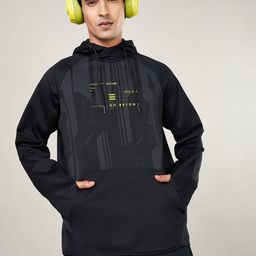 Ajile by Pantaloons Men Typography Printed Hooded Sweatshirt-image-9