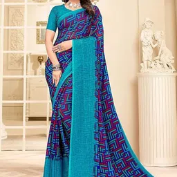 Reboot Fashions Printed Pure Chiffon Saree-image-34