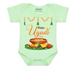 Arvesa Kids-Unisex Green Cotton Rompers-picture-13