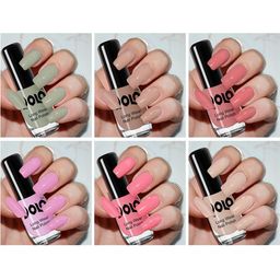VOLO Set Of 6 Long Wear Nail Polish 5 ml Each Olive-Pink-Tan-Light Purple-Light Pink-Pink-27