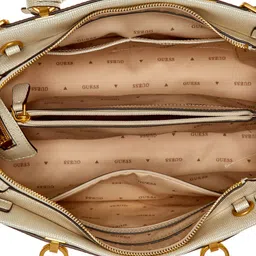 GUESS Snakeskin Textured Structured Handheld Bag image 4