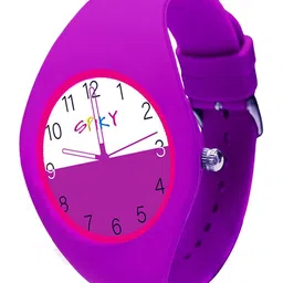Spiky Kids Round Dial & Regular Straps Analogue Watch SPKEVA39_C3_Pur-41