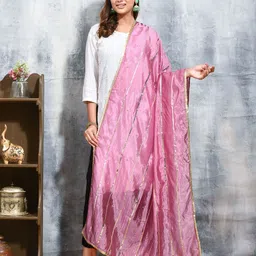 swatika Striped Dupatta with Gotta Patti-34