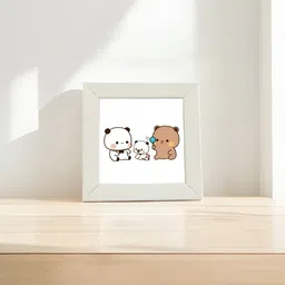 Anikmart White Anime Printed MDF Table Photo Frame-15