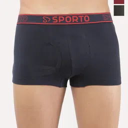 Sporto by Macho Men Pack Of 3 Combed Cotton Trunk-picture-49