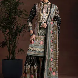 Libas Ethnic Motifs Printed Kurta with Sharara & Dupatta-picture-16