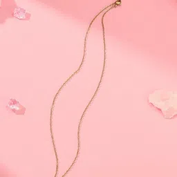 SALTY Gold & White Sign of the Stars Zodiac Leo Pendant With Chain-55