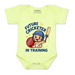 Arvesa Kids-Unisex Yellow Cotton Rompers-picture-32