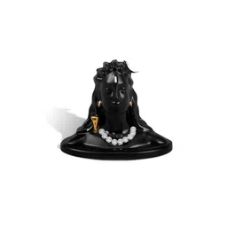 Adhvik Black Religious Shiva Figurine Showpiece-image-49