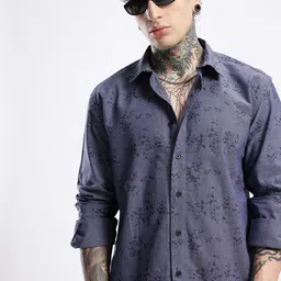 glitchez Cool Touch Tropical Printed Relaxed Fit Shirt-image-11