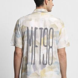Mufti Men Relaxed Fit Abstract Printed Cuban Collar Casual Shirt-image-87
