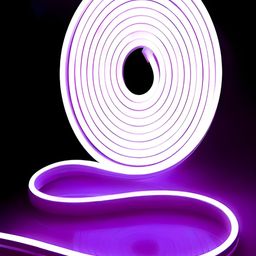 KAVYARA Purple Rope Shape Neon String Lights-24