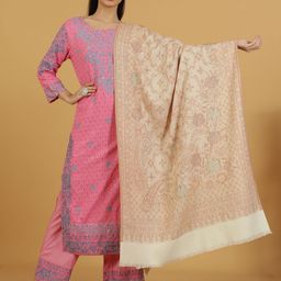 La Vastraa Woven Design Fringed Shawl-image-62