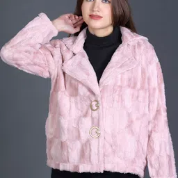 GODFREY Women Self-Design Winter Pea Coat-image-80
