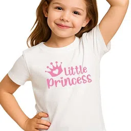 TAGWEAR Girls Typography Printed Cotton T-shirt-picture-41