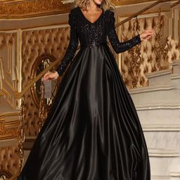 bebe Embellished Gown Dress-image-39