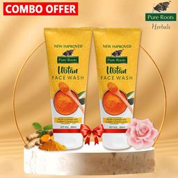 pure roots Set Of 2 Ubtan Face Wash With Turmeric-100ml Each image 2