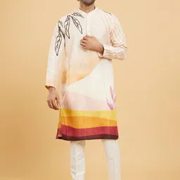 Twamev Men Printed Regular Kurta with Trousers-picture-33