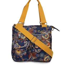 BAOMI Blue Ethnic Motifs Printed Structured Tote Bag-17