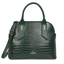 Lavie Green Textured Oversized Structured Satchel-18