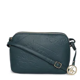Beverly Hills Polo Club Textured Structured Sling Bag with Adjustable Strap-11