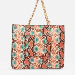 Carlton London Women Tan & Blue Animal Printed Oversized Shopper Tote Bag-26