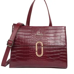 Lavie Red Animal Textured Structured Handheld Bag-picture-28