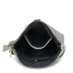 Exotic Grey Colourblocked PU Structured Sling Bag image 4