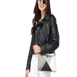 Exotic Grey Colourblocked PU Structured Sling Bag image 2