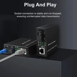 BalRama Media Converter Single-Mode 1 Pair Ethernet To Fiber Media Converter RJ45 To SC 1 Ports 100 Mbps Network Switch image 2