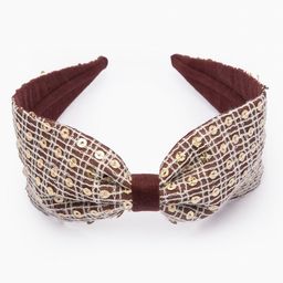 DEEBACO Women Brown Sequined Hairband-image-34