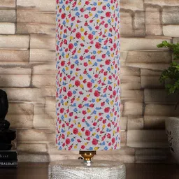 Devansh Red & White Printed Cotton Table Lamp With Wood Base-20