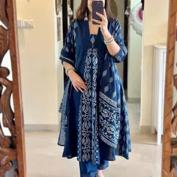 Anni Designer Women Printed Regular Kurta with Trousers & With Dupatta-54