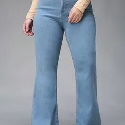 Miss Chase A+ Women Bootcut High-Rise Heavy Fade Stretchable Jeans-image-14
