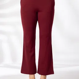 Mustard Women Flared Chinos Trousers-picture-0