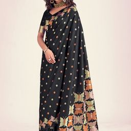 canibani Women Embllished Jacquard Silk Banarasi Saree-picture-20