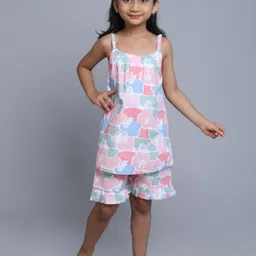 Little Clothings Girls Abstract Printed Organic Cotton Night Suit-picture-42