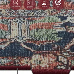 OBSESSIONS Brown & Blue Printed Rectangular Bedside Runners image 3