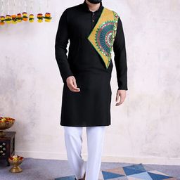 SHUBHVASTRA Men Geometric Kurta-31