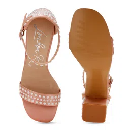 London Rag Block Sandals with Laser Cuts image 4