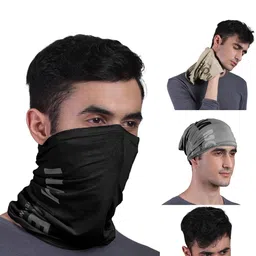 FREECULTR Unisex Pack Of 3 Printed Anti Microbial Multipurpose Bandana Headband-image-72