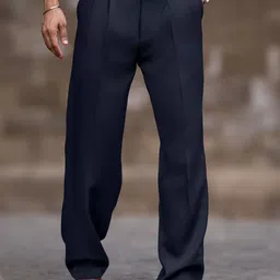 Maniac Men Comfort Pleated Chinos Trousers-image-8