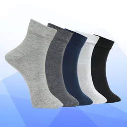 MJE Unisex Pack Of 5 Everyday Lightweight Ankle-Length Socks-33