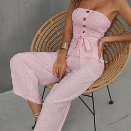 bebe Strapless Printed Basic Jumpsuit-picture-10