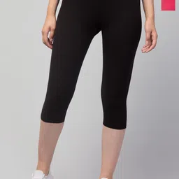 ULLAS Women Pack of 2 Pure Cotton Slim Fit Capris-image-34